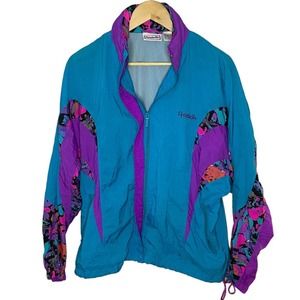 Vintage Reebok Crazy Design Windbreaker